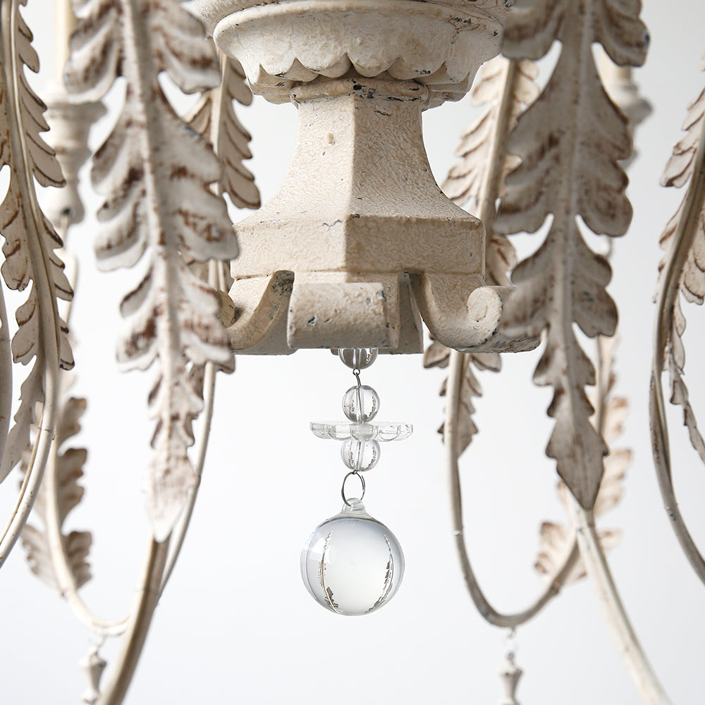Shabby chic white chandelier sale