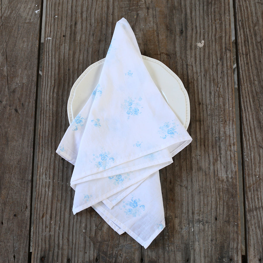 Blue Mini Bouquet Napkin