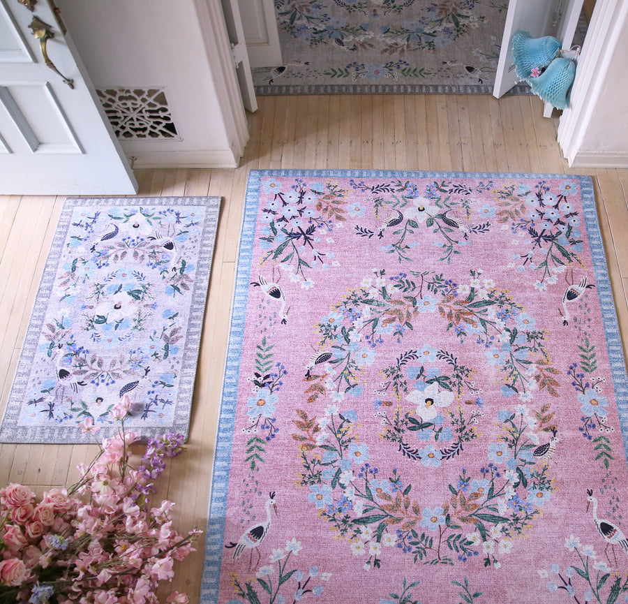 Power Loomed Rug - Rose Sky