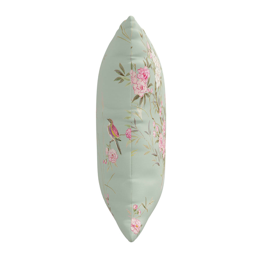 Bird Chinoiserie Sage Pillow