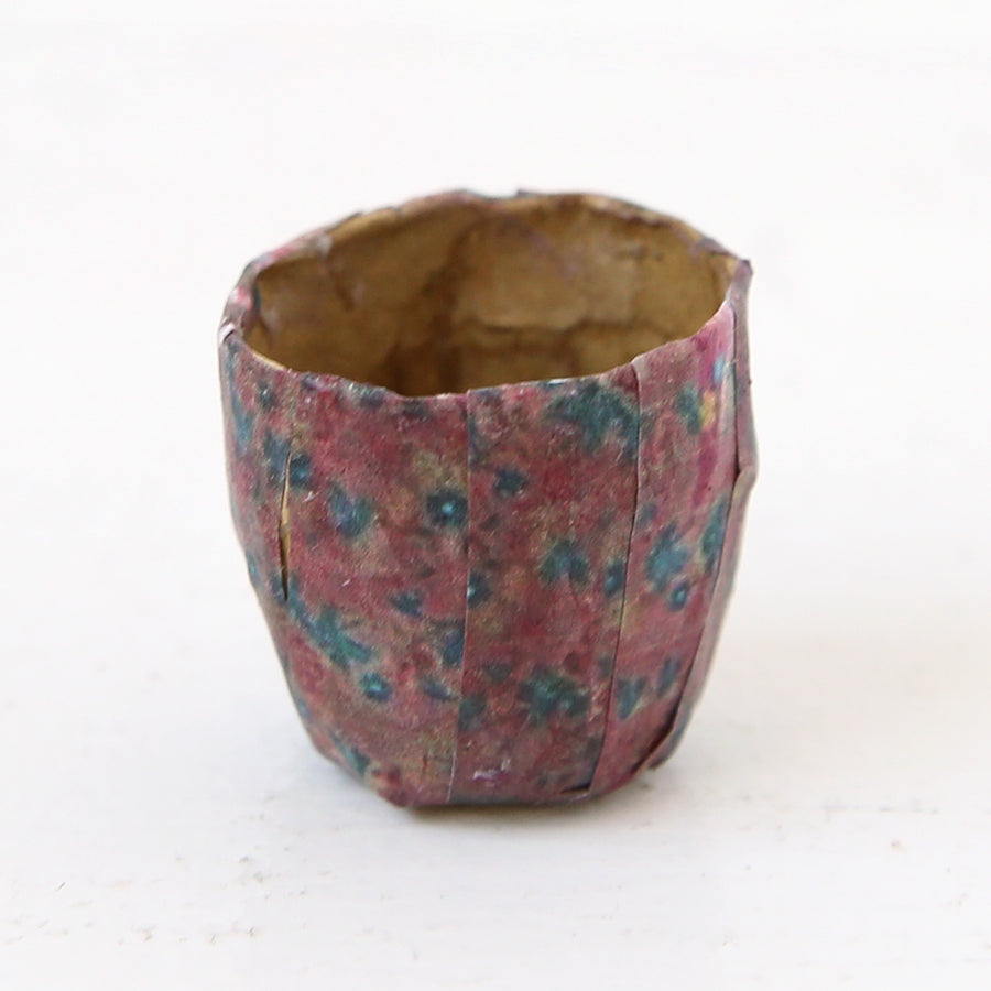 Dollhouse Furniture: Set of 4 Floral Paper Mache Pots