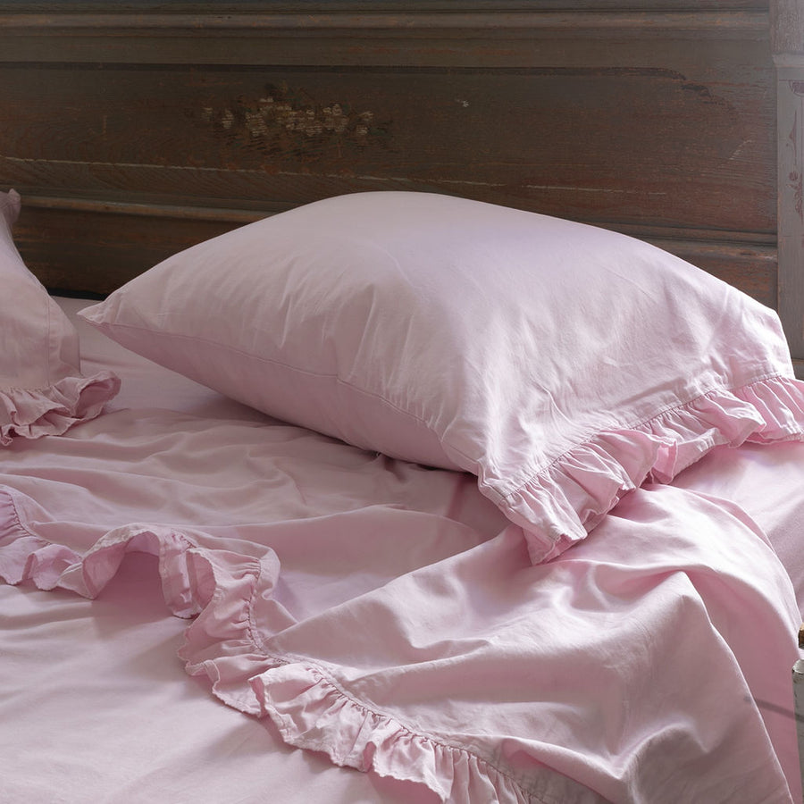 Blush Pink Ruffle Sheet Set Rachel Ashwell Shabby Chic Rachel