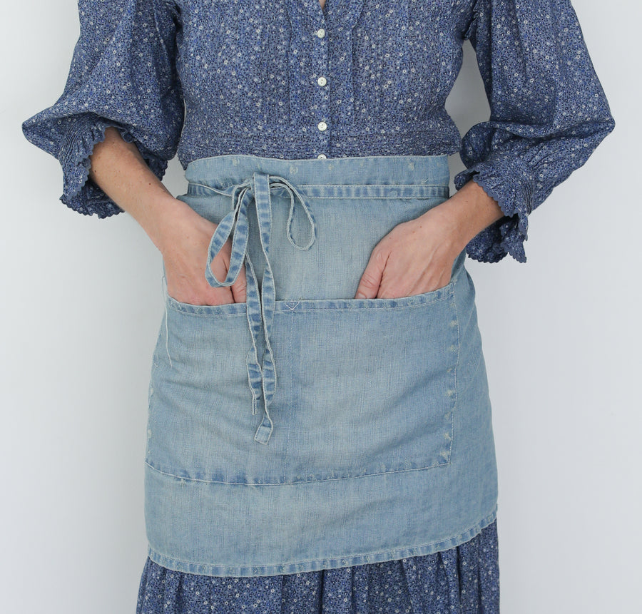 Stonewash Denim Short Apron