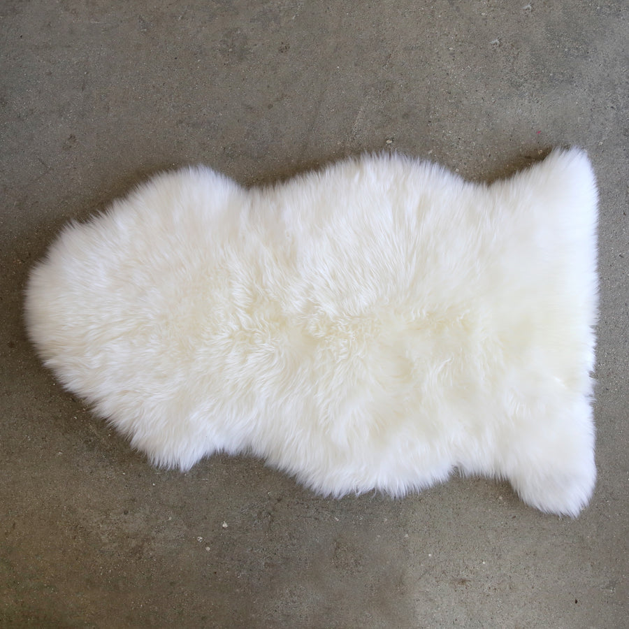 Sheepskin Throw Rugs - White