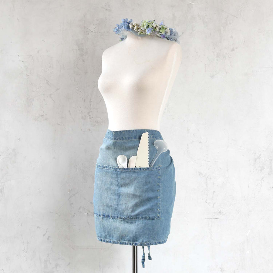 Stonewash Denim Short Apron