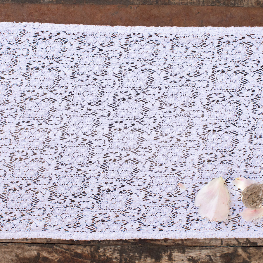Somerset Lace Runner White