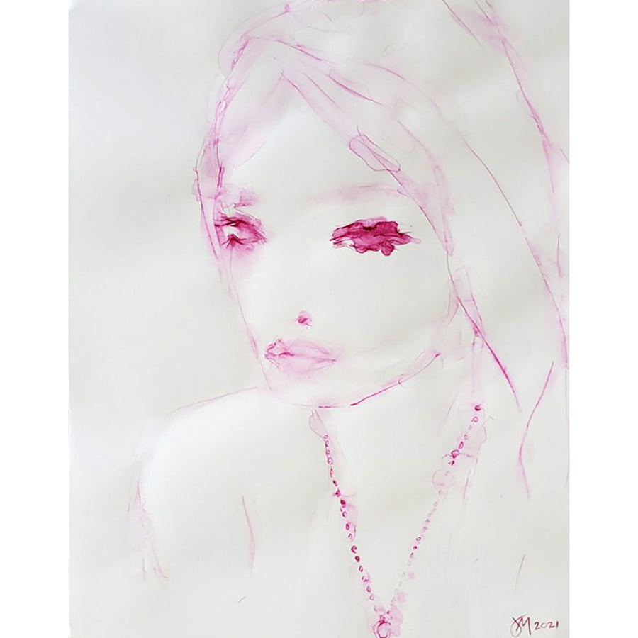 Jorunn Mulen Original Painting - Raspberry Lady 3
