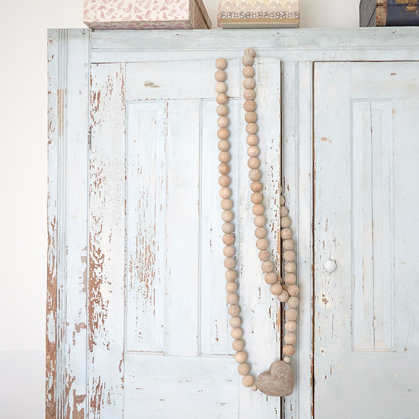 Oversized Wood Heart Prayer Beads
